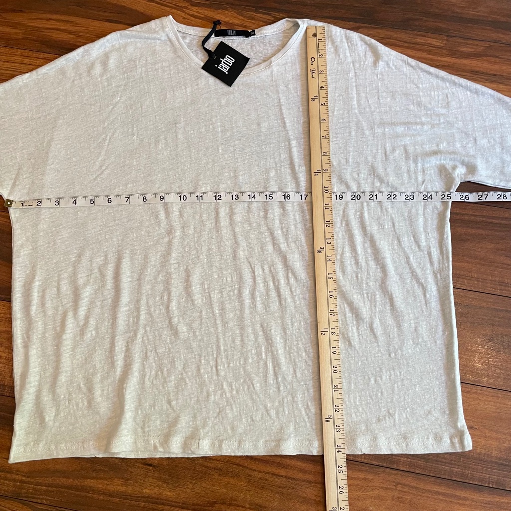 Jarbo Vulin 100% Linen Top Size 32/Dove New — image 5 of 7